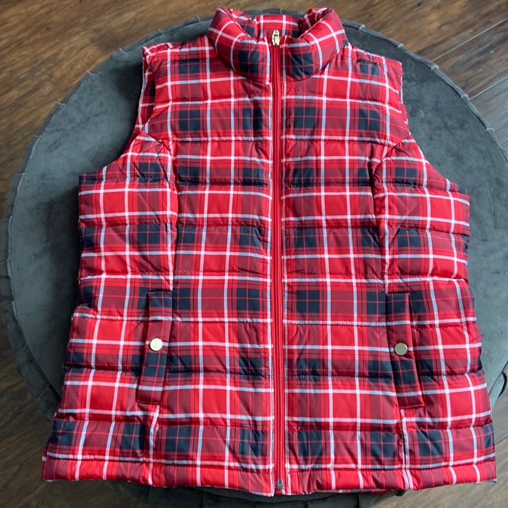 Charter club plaid puffy vest